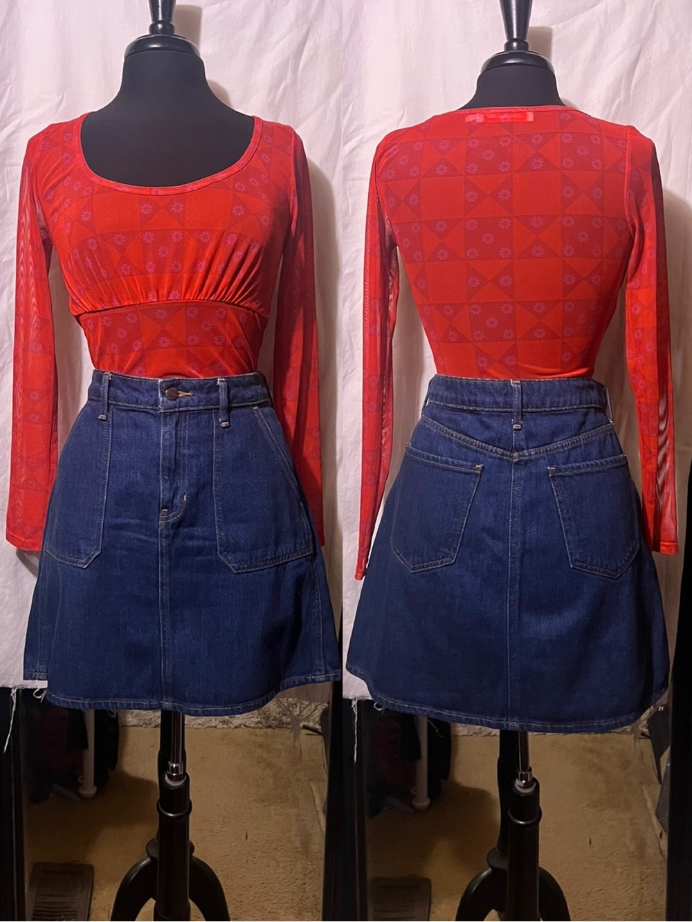 Lisa Says Gah Mesh Printed Top
